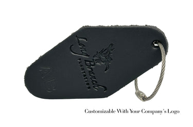 ColsenKeane No. 3264 Hotel Style Key Fob | 8/9oz Full Grain Leather | Personalized Leather Key Fob With Cable Ring