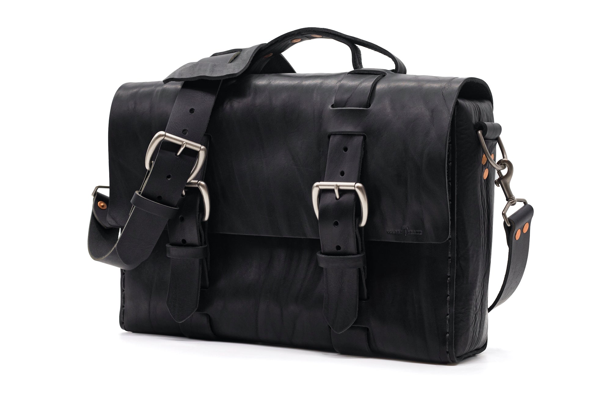 Limited Edition No. 4313 - Minimalist Standard Leather Satchel in Commonwealth Black - 5 MADE, ONLY 3 LEFT