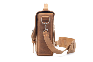 Limited Edition No. 4313 - Minimalist Standard Leather Satchel in Pecan Cream - SOLD OUT