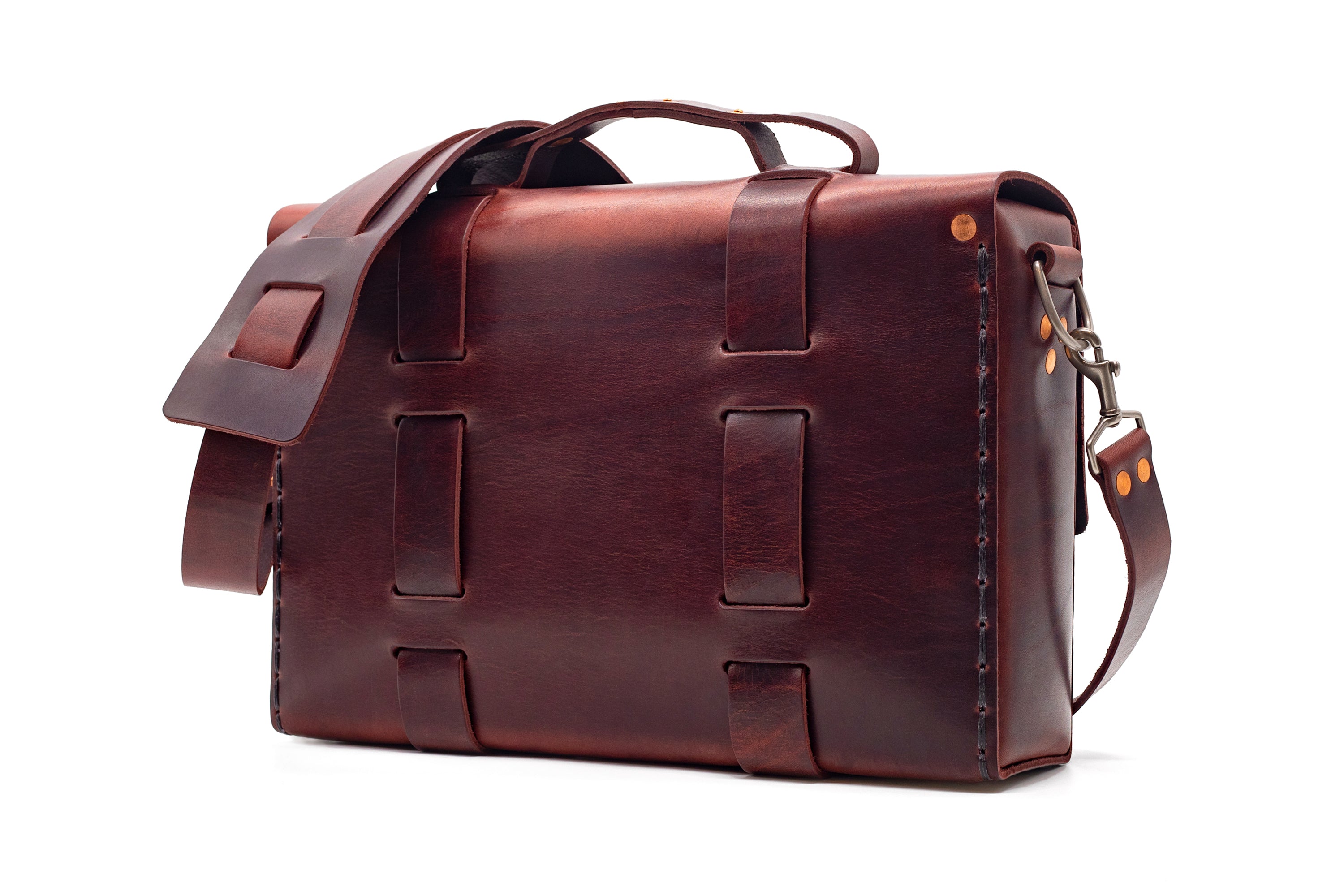 LIMITED EDITION NO. 4313 MINIMALIST STANDARD LEATHER SATCHEL IN BEAUMONT BROWN - ONLY 3 LEFT
