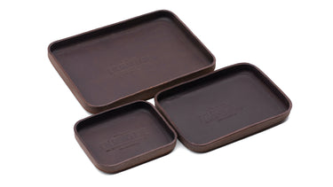ColsenKeane No. 1222 Valet Tray | Wet-Molded Full Grain Leather | Handcrafted Desktop Organizer
