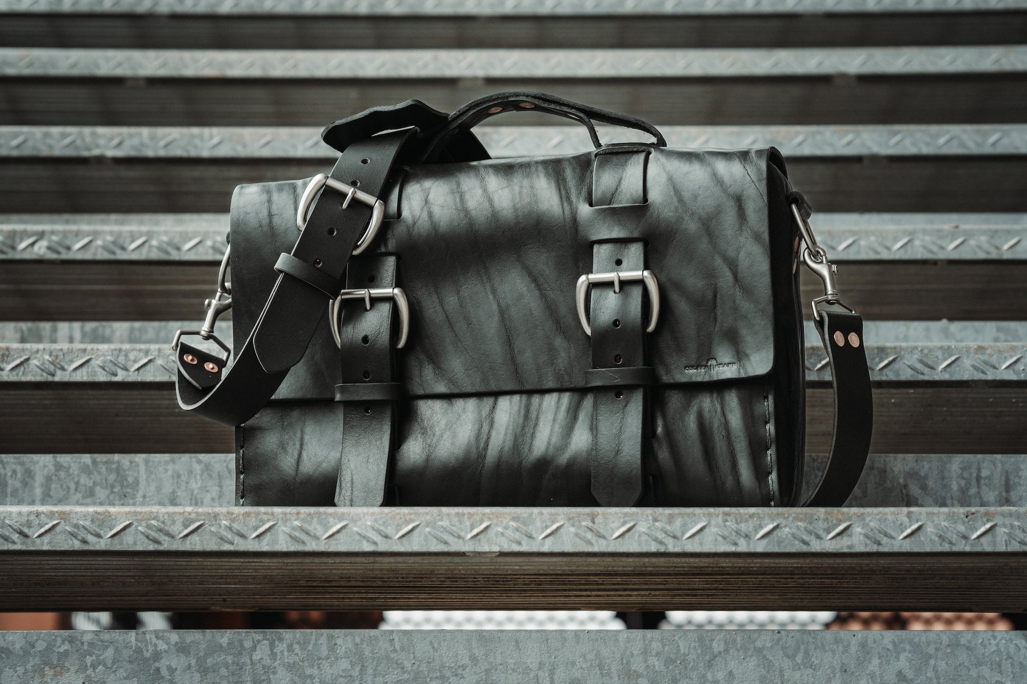 Limited Edition No. 4313 - Minimalist Standard Leather Satchel in Commonwealth Black - 5 MADE, ONLY 3 LEFT