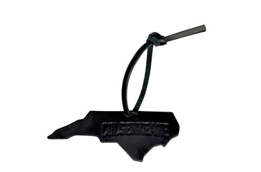 ColsenKeane North Carolina Leather Ornament | 5/6oz Full Grain Leather | Handcrafted NC State Silhouette