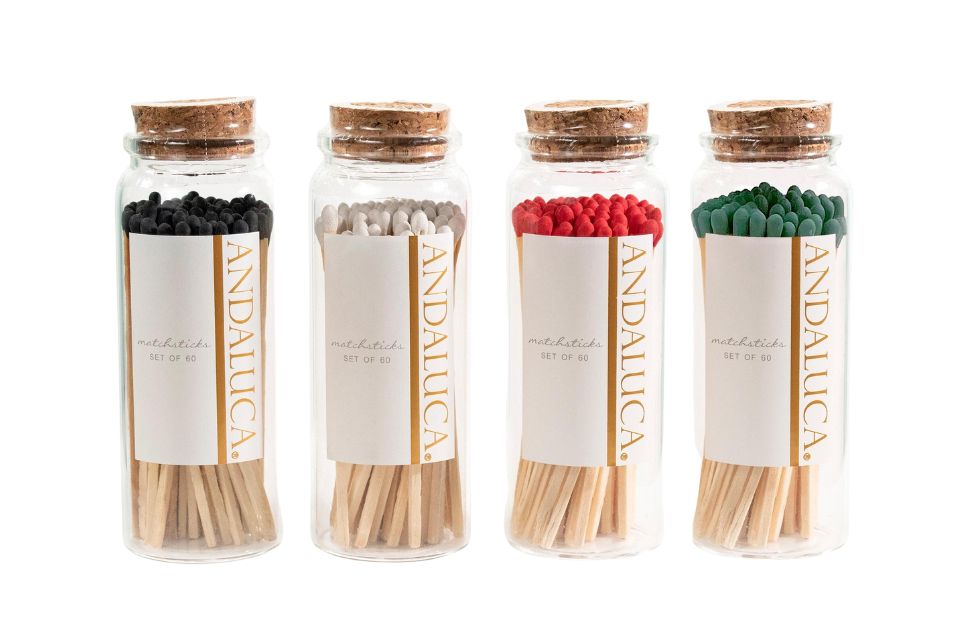 Glass Jar of 60 Wooden Matches