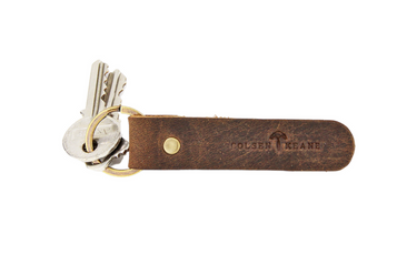 ColsenKeane No. 619 Simple Key Ring | 5/6oz Full Grain Leather | Minimalist One-Piece Leather Tab