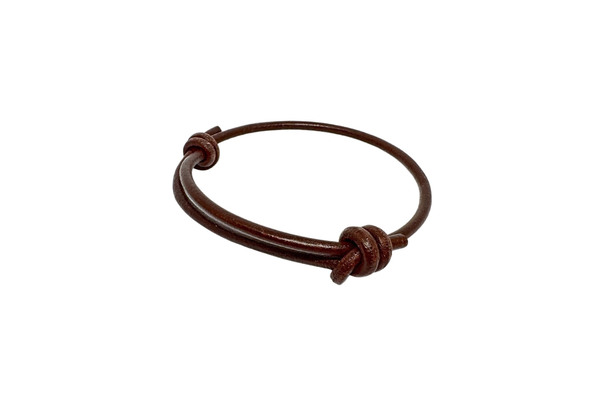 Hand-Tied Knot Leather Bracelet