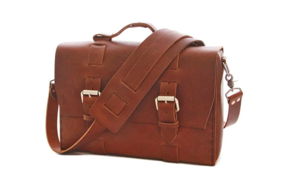 Limited Edition No. 4313 - Minimalist Standard Leather Satchel in Rye Whiskey - ONLY 1 LEFT