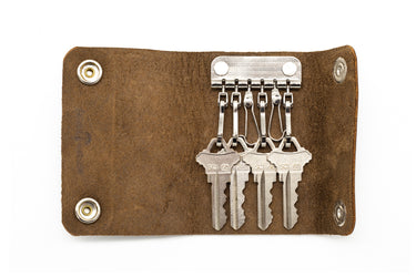 ColsenKeane No. 722 Key Wrap | 5/6oz Full Grain Leather | Minimalist Silent Key Organizer