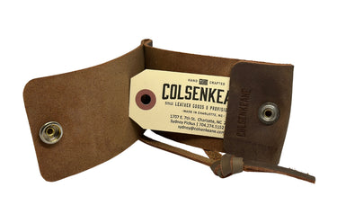 ColsenKeane No. 3265 Luggage Tag With Snap | 5/6oz Full Grain Leather | Handcrafted Personalized Bag Tag