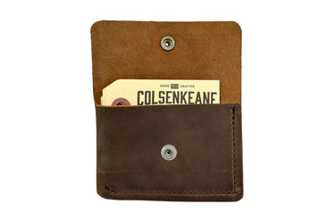 ColsenKeane No. 3263 Card Wallet With Snap | 5/6oz Full Grain Leather | Leather Card Case For Business Cards
