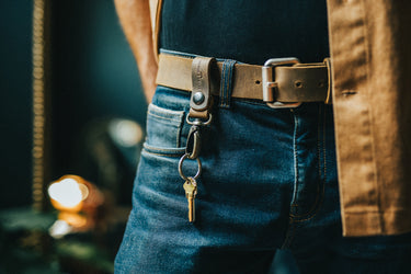 ColsenKeane No. 614 Key Fob | 8/9oz Full Grain Leather | Quick-Release Swivel Snap Belt Loop