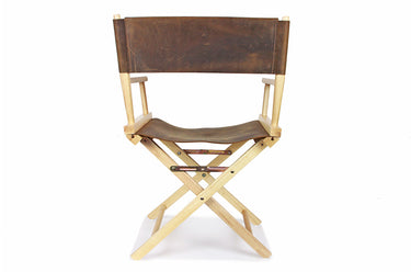 ColsenKeane No. 1019 Director's Chair | 8/9oz Full Grain Leather | Solid Wood Foldable Luxury Seating
