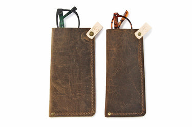 ColsenKeane No. 519 Sunglasses Sheath | 5/6oz Full Grain Leather | Handcrafted Slim Eyewear Sleeve
