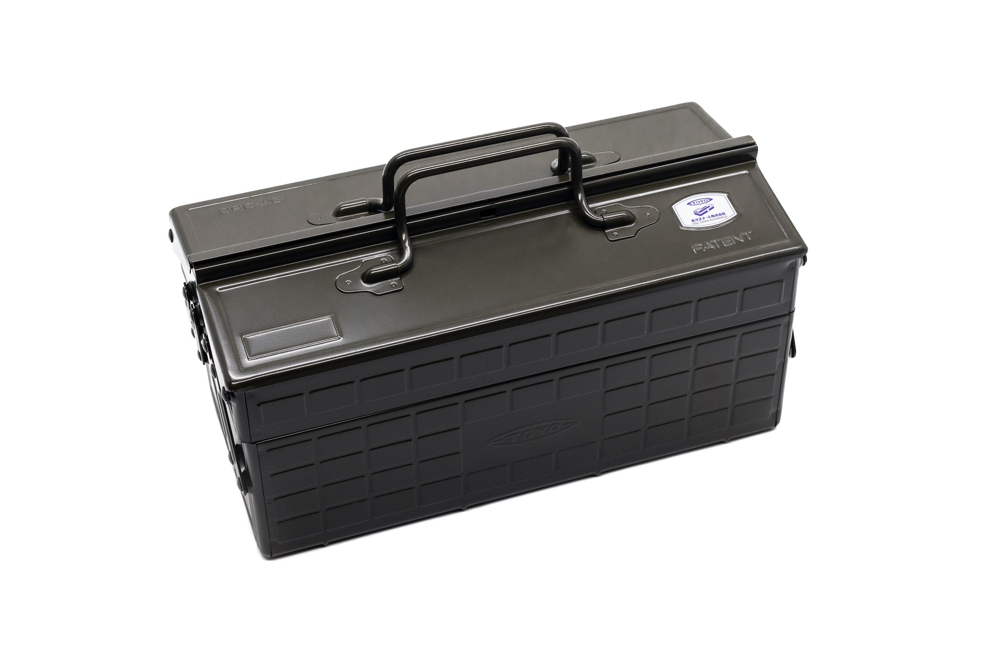 Toyo Steel Toolbox with Cantilever Lid and Upper Storage Trays - White