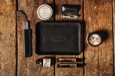 ColsenKeane No. 1220 Fendrihan Metal Barber Comb | Static-Free Aluminum | Hand-Polished | Handcrafted Full Grain Leather Sheath