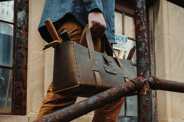 ColsenKeane No. 1117 Rugged Tool Bag | 8/9oz Full Grain Leather | Hand-Stitched Utility Tote