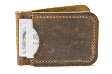 ColsenKeane No. 1218 Leather Money Clip | 5/6oz Full Grain Leather | Compact Card & Cash Carrier