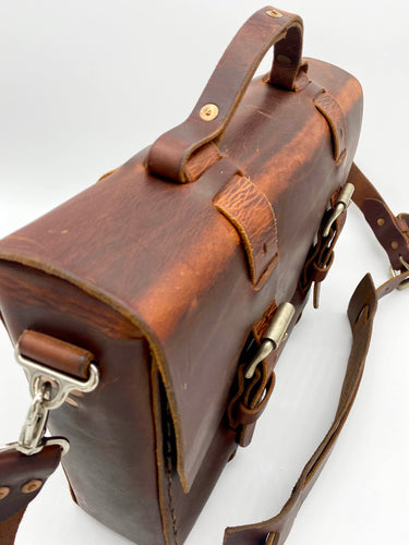 Seasoned RARE No. 4313 - Minimalist Standard Leather Satchel in Older Generation Scotch Grunge