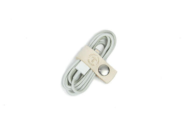 ColsenKeane No. 220 Charging Cord Wrap | 5/6oz Full Grain Leather | Handcrafted Snap-Closed Cable Organizer
