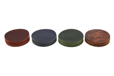 ColsenKeane No. 314 Set of 6 Coasters | 8/9 Full Grain Leather | Heavy-Duty Table Protection