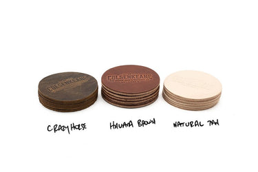 ColsenKeane No. 314 Set of 6 Coasters | 8/9 Full Grain Leather | Heavy-Duty Table Protection
