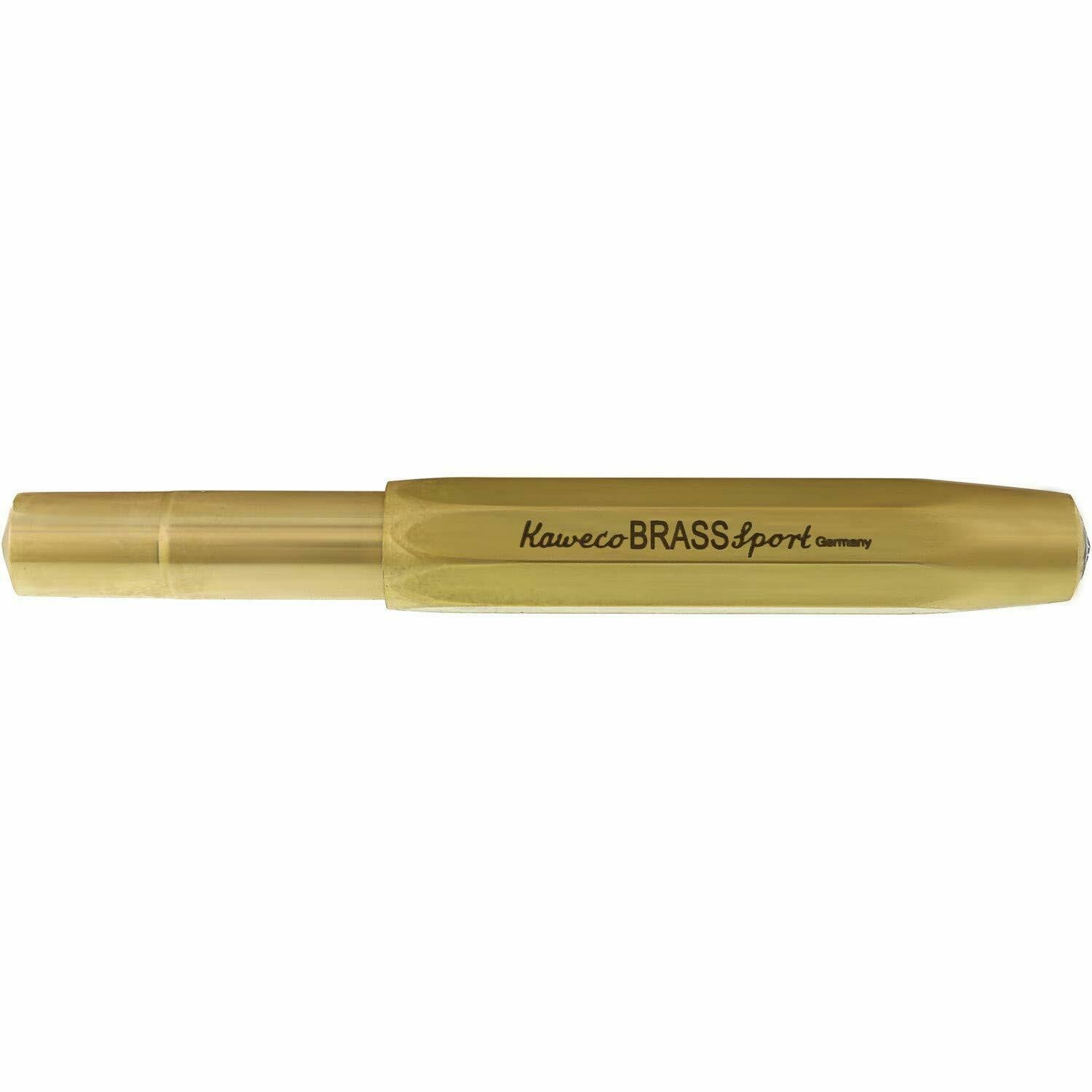 Kaweco Steel Sport Fountain Pen in Raw Brass with Medium Nib