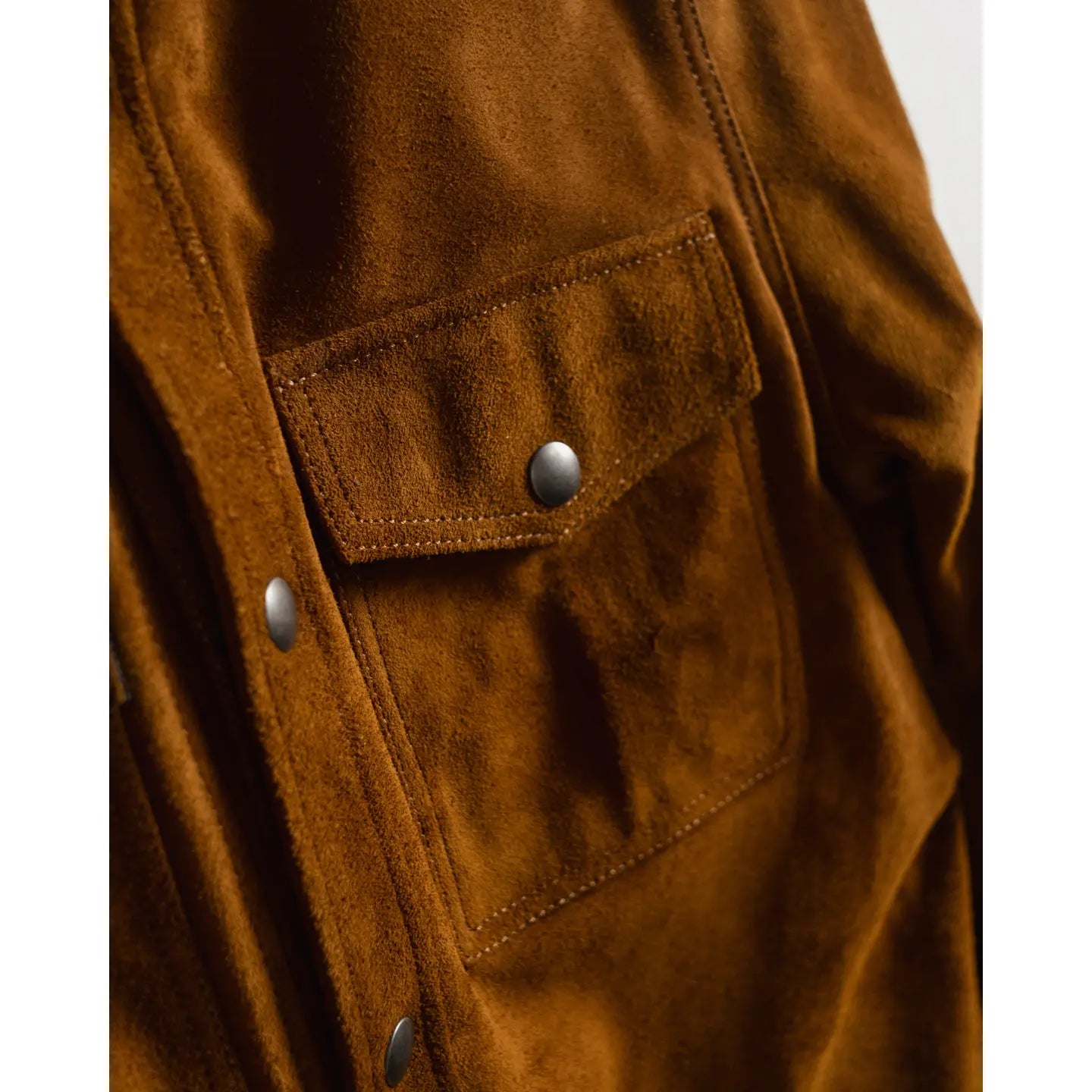 Peak Overshirt Buffalo Suede Leather Jacket