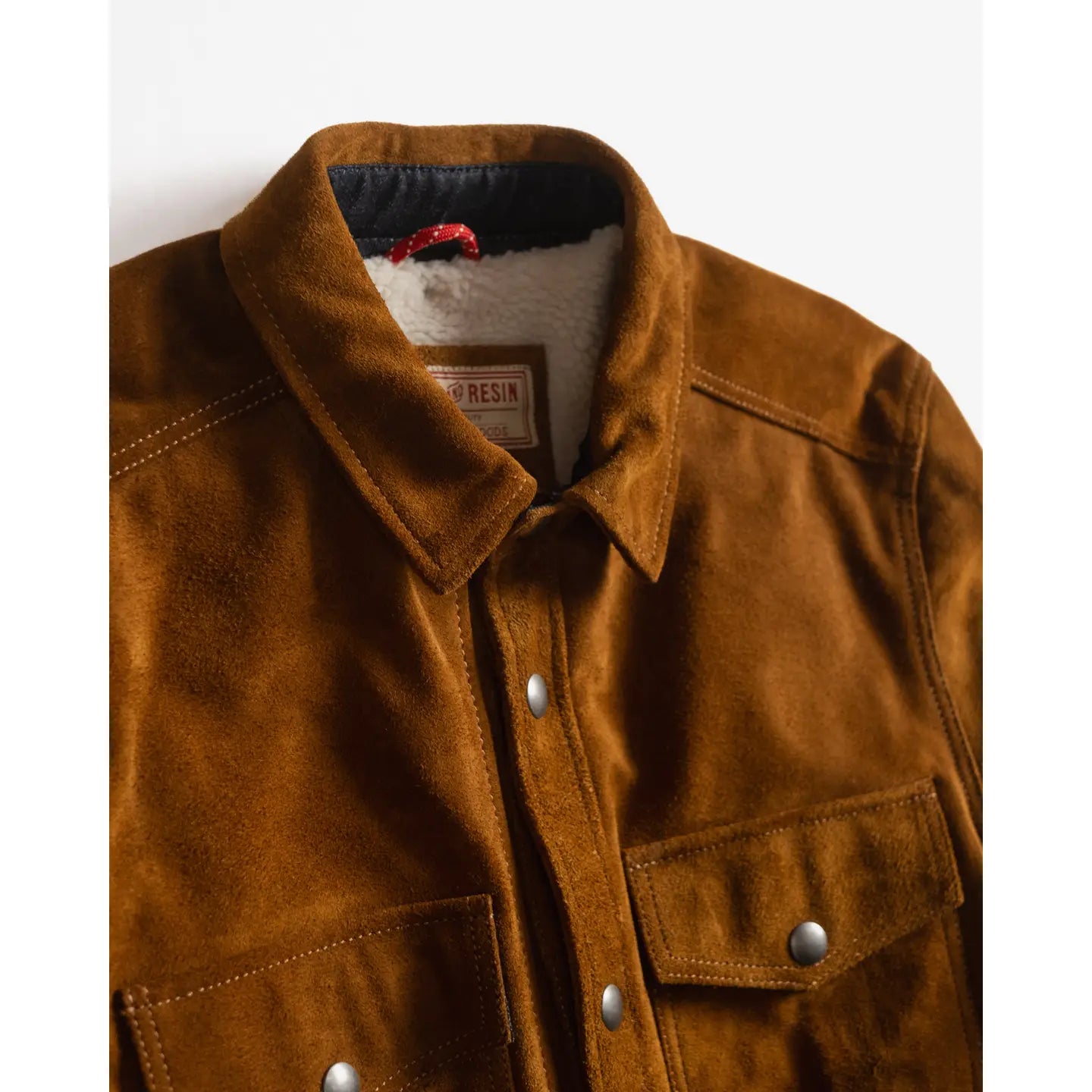 Peak Overshirt Buffalo Suede Leather Jacket