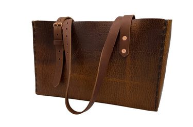 Limited Edition No. 714 Tote in Golden Yellowstone With Copper Buckles and Rye Whiskey Straps - SOLD OUT