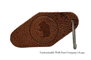 ColsenKeane No. 3264 Hotel Style Key Fob | 8/9oz Full Grain Leather | Personalized Leather Key Fob With Cable Ring