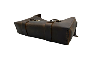 Seasoned No. 4313 - Minimalist Standard Leather Satchel in Crazy Horse