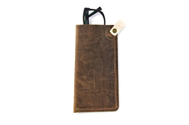 ColsenKeane No. 519 Sunglasses Sheath | 5/6oz Full Grain Leather | Handcrafted Slim Eyewear Sleeve