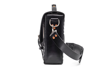 LIMITED EDITION NO. 4313 MINIMALIST STANDARD LEATHER SATCHEL IN CHESTERFIELD BLACK - SOLD OUT