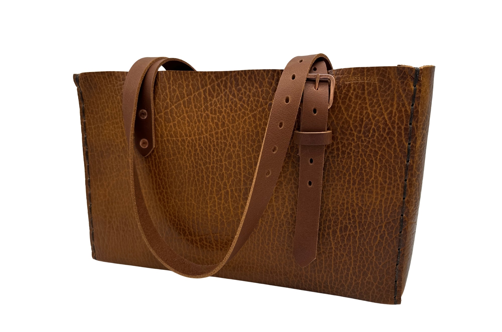 Limited Edition No. 714 Tote in Golden Yellowstone With Copper Buckles and Rye Whiskey Straps - Only 2 Made