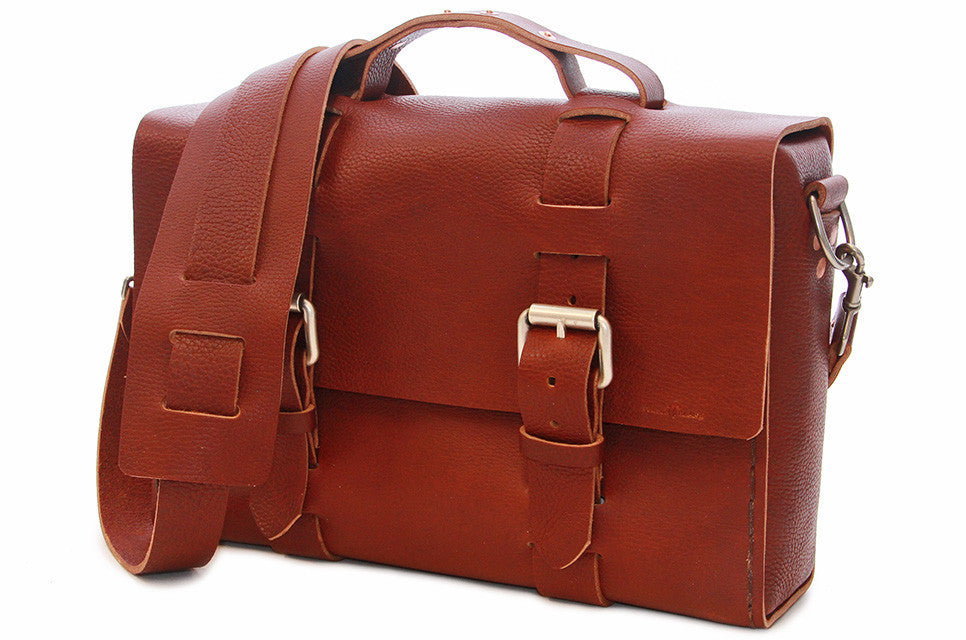Limited Edition No. 4313 Minimalist Standard Satchel in Rich Pebbled Brown - ONLY 2 LEFT