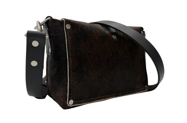 Limited ColsenKeane No. 918 Campbell Crossbody in Hazelhurst Hair-on Hide | 5/6oz Full Grain Leather | Handcrafted Minimalist Purse