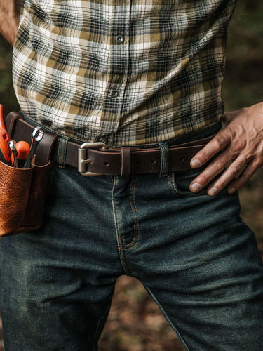 Handcrafted Leather Belt Wallet for Travel and Everyday Use 