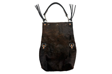 ColsenKeane No. 527 Key Convertible Clutch | 5/6oz Full Grain Leather | 3-in-1 Foldover Tote, Crossbody & Clutch in Hazelhurst Hair-on Hide | One-Of-A-Kind