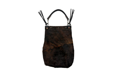 ColsenKeane No. 527 Key Convertible Clutch | 5/6oz Full Grain Leather | 3-in-1 Foldover Tote, Crossbody & Clutch in Hazelhurst Hair-on Hide | One-Of-A-Kind