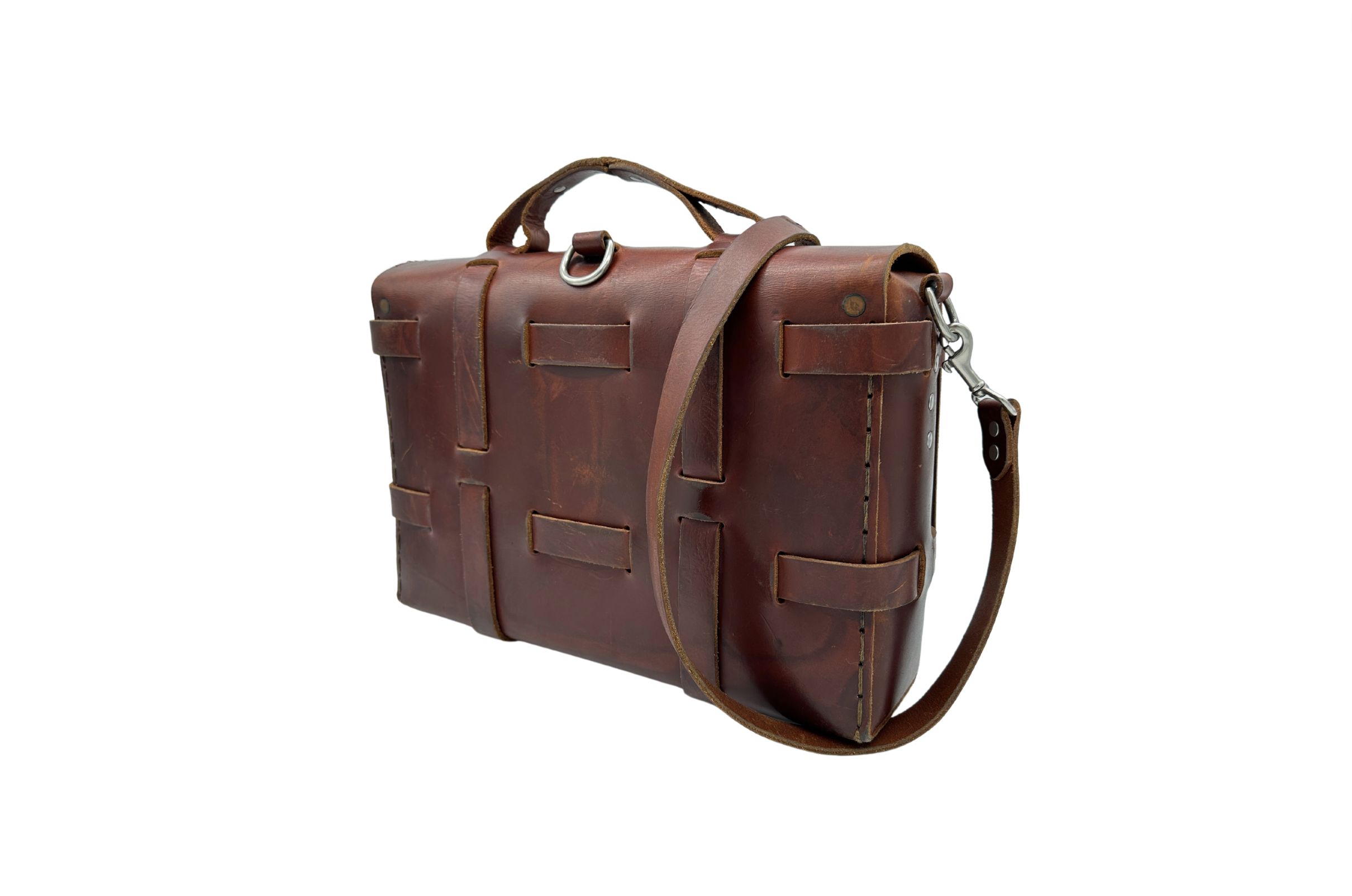 Seasoned No. 4316 - Bohemian Satchel in Scotch Grunge With a Leather Divider