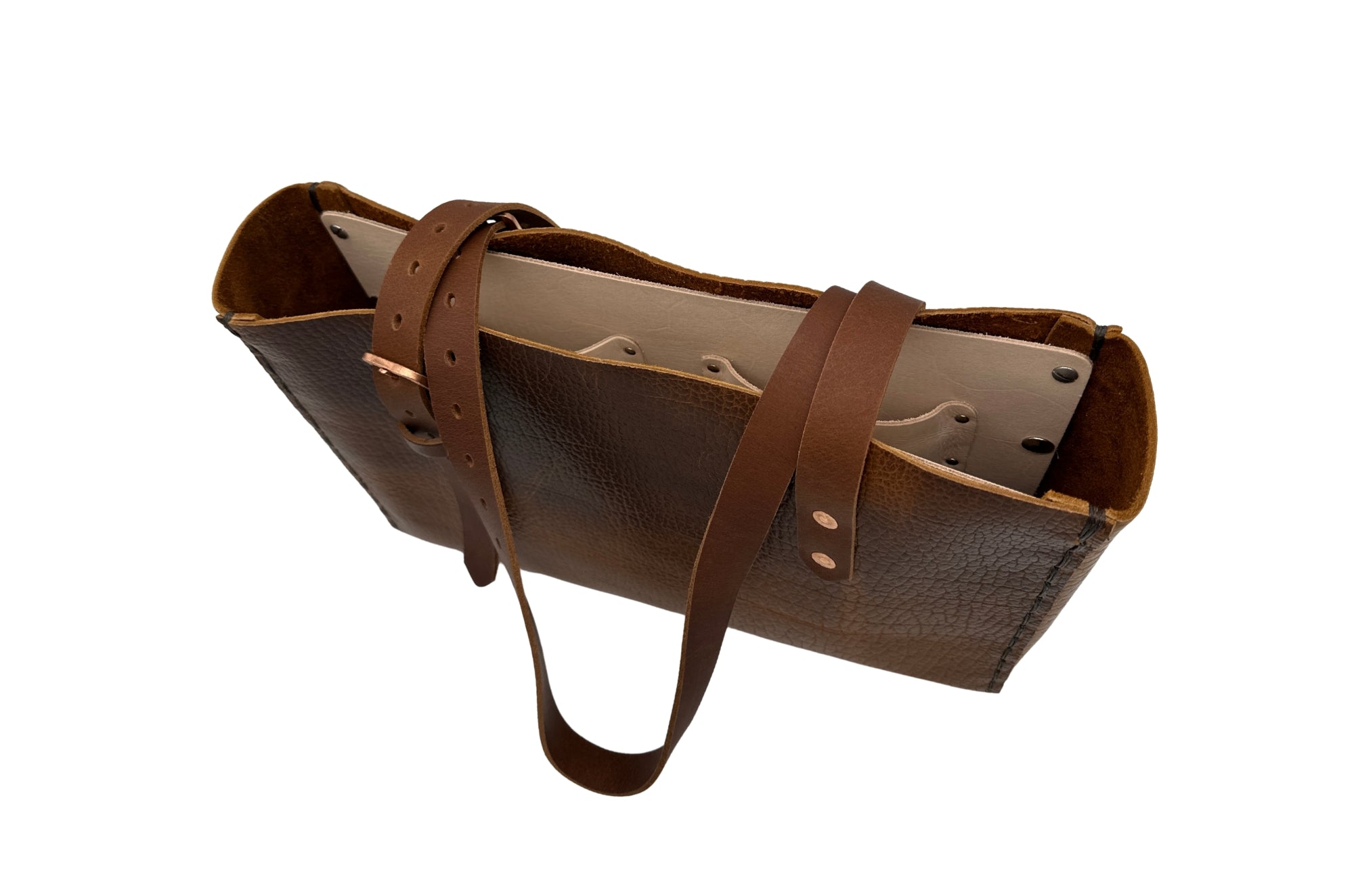 Limited Edition No. 714 Tote in Golden Yellowstone With Copper Buckles and Rye Whiskey Straps - Only 2 Made