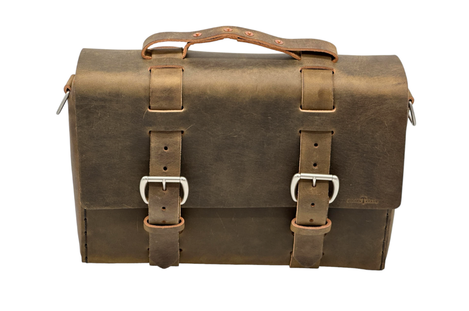 Seasoned No. 4313 - Minimalist Standard Leather Satchel in Crazy Horse with Removable Leather Divider