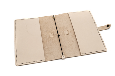 Seasoned Stitched Journal - Large Stitched Journal in Natural Tan
