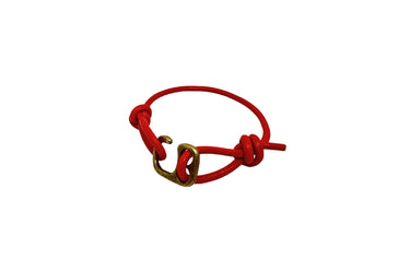 ColsenKeane Brass Hook Leather Bracelet | Hand-Tied Cord | Adjustable Nautical Minimalist Jewelry
