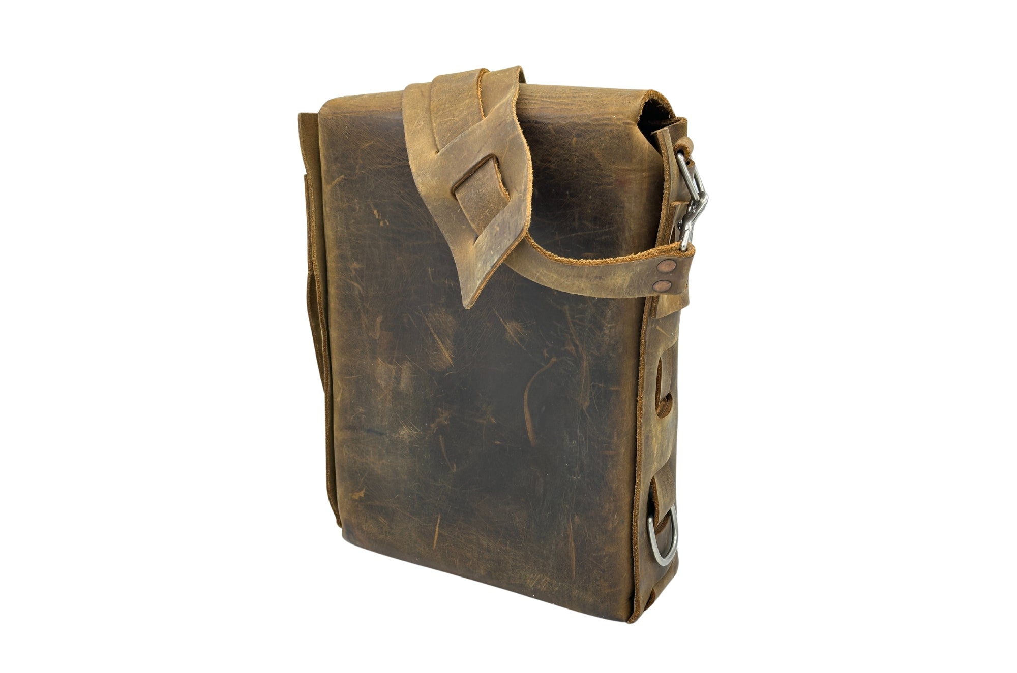 SEASONED No. 820 Classic Bag in Crazy Horse With Custom Closure and Rear Interior Pocket