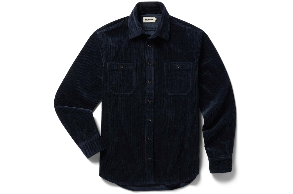 The Utility Shirt in Dark Navy Crepe Cord