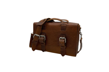 Seasoned No. 4313 - Minimalist Standard Leather Satchel in Golden Yellowstone