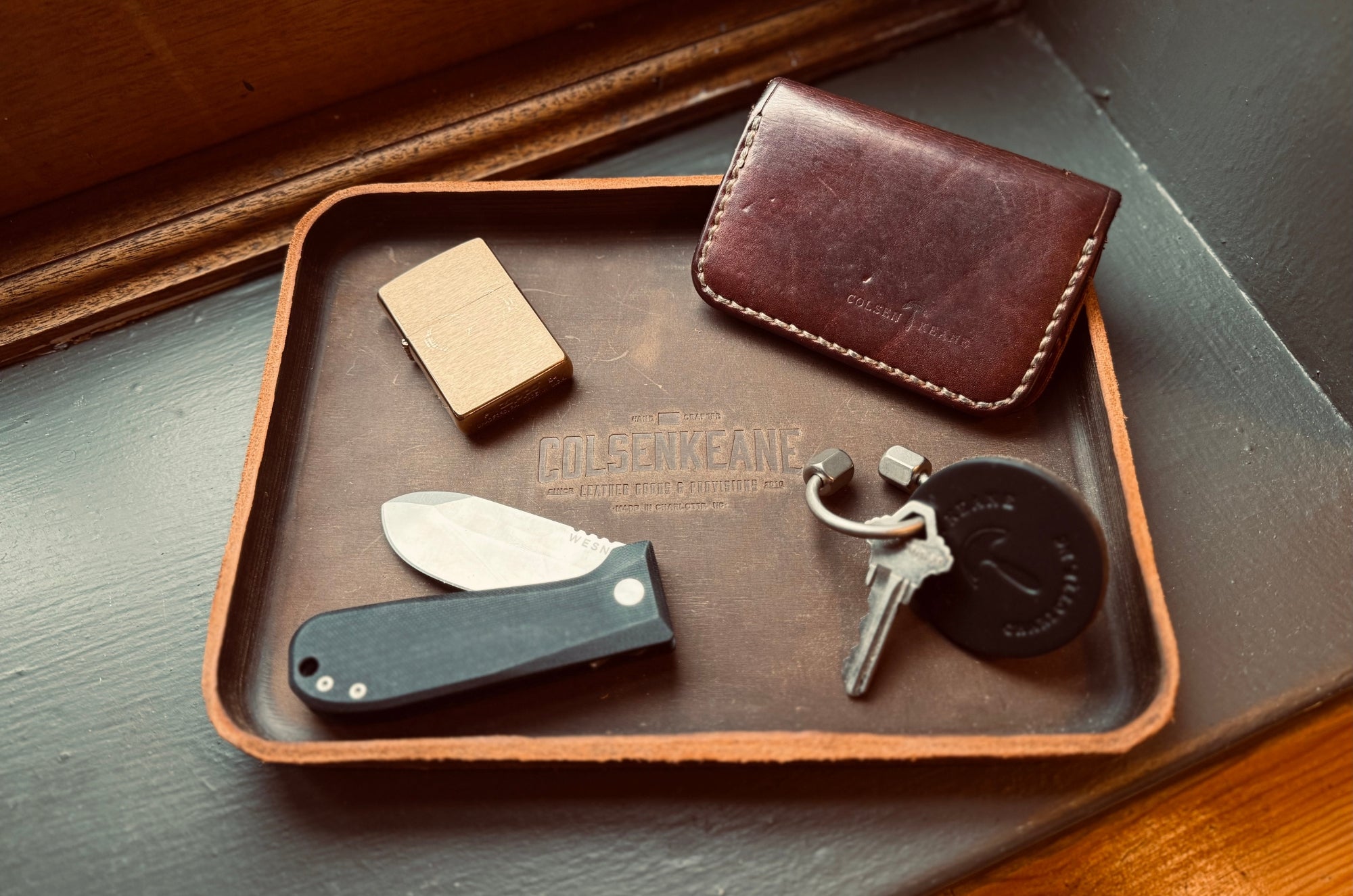 Brushed Brass Zippo Lighter Gift Set