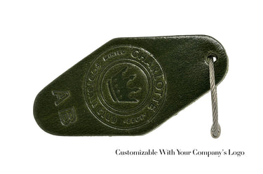 ColsenKeane No. 3264 Hotel Style Key Fob | 8/9oz Full Grain Leather | Personalized Leather Key Fob With Cable Ring
