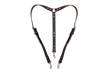 ColsenKeane No. 1216 Leather Suspenders | 8/9oz Full Grain Leather | Handcrafted Adjustable Braces